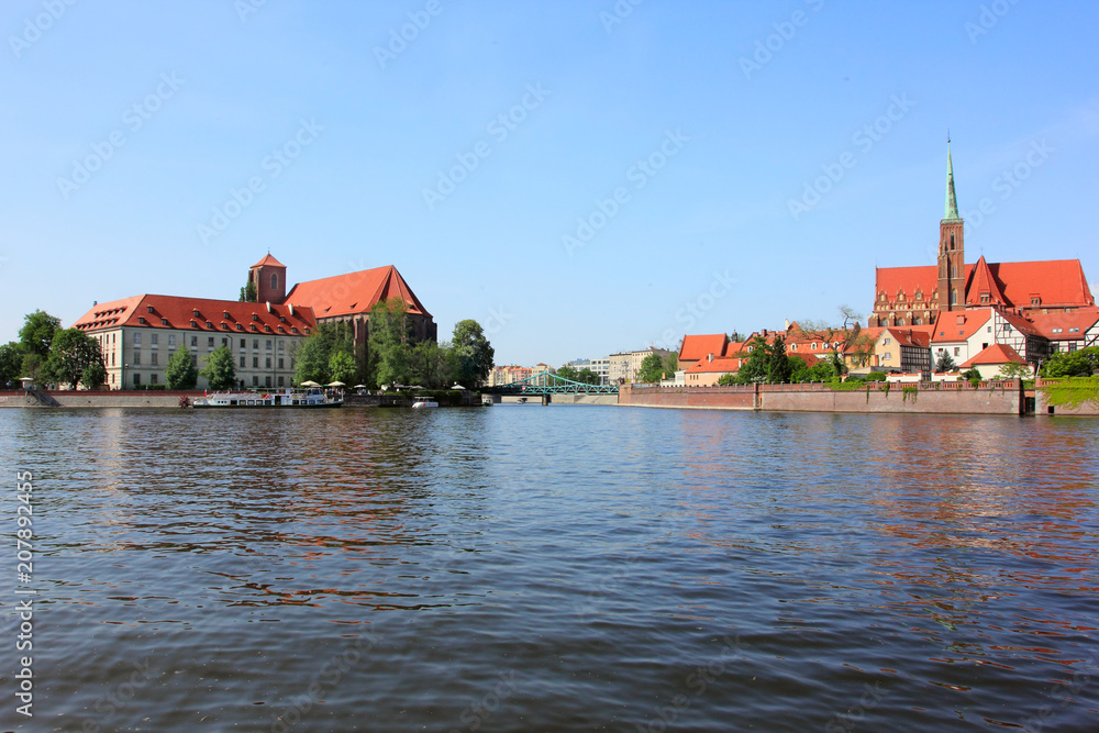 Obraz premium tumski island in wroclaw, lower silesia in poland