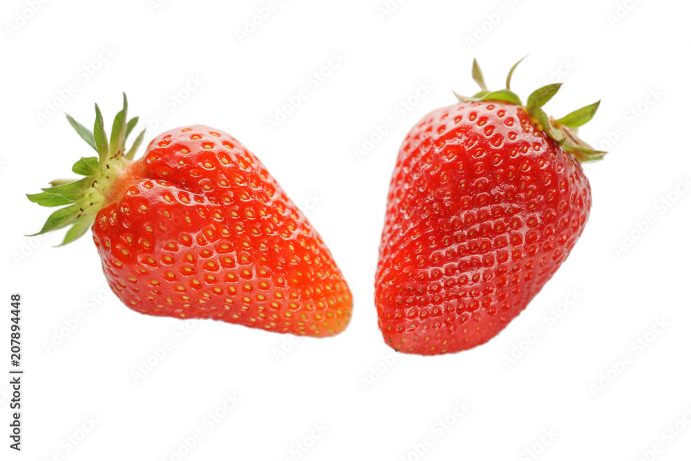 Red berry strawberry isolated on white background. Red berry strawberry isolated on white background.