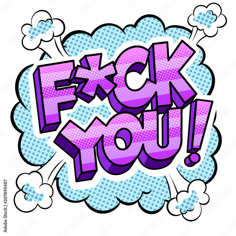 Swear word sign comic book pop art vector Swear word sign comic book pop art vector