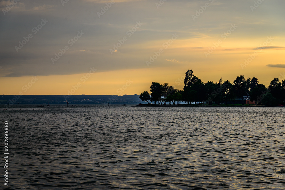 Night View over Lake Constance in Summer