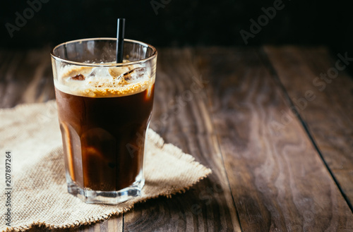 Delicious black iced coffee