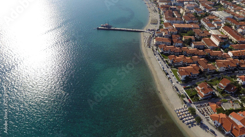 Aerial view of Pefkochori beach, Kassandra peninsula, Greece © Photobank