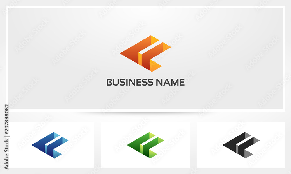 F Letter Hole Alphabet Excavation Logo F Letter Hole Alphabet Excavation Logo