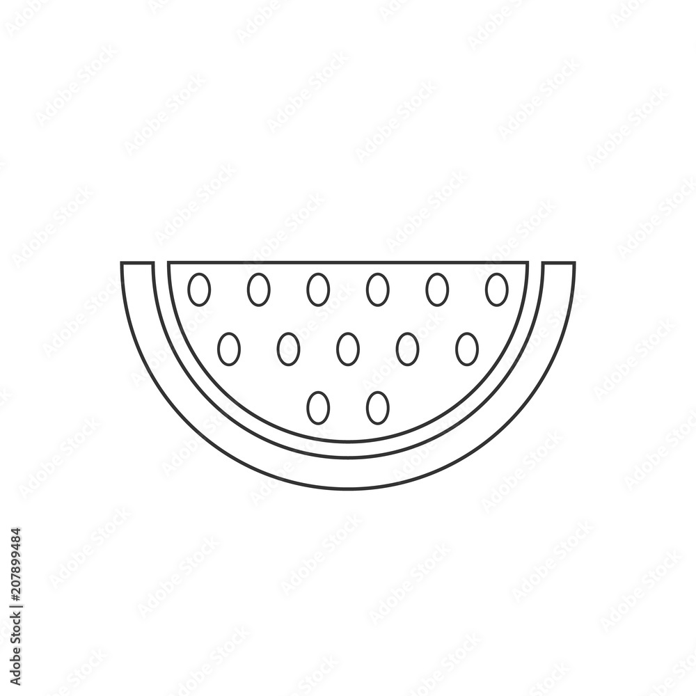 watermelon icon. watermelon icon in trendy flat style isolated on white background. watermelon icon. watermelon icon in trendy flat style isolated on white background.