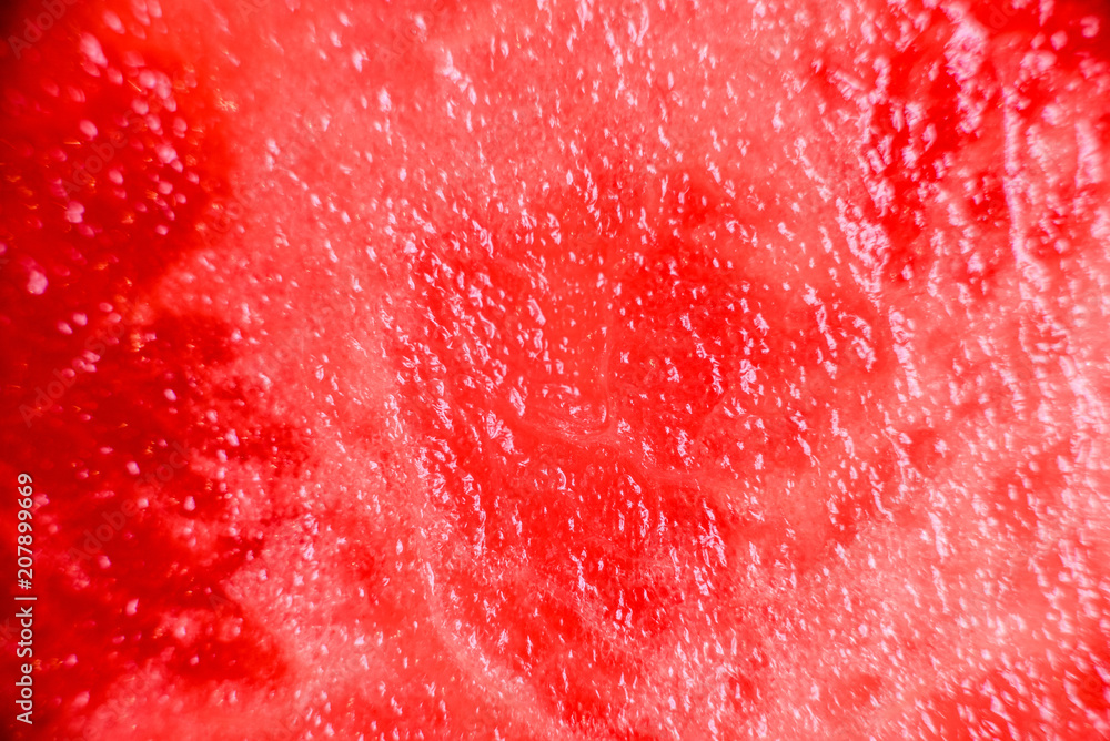 Slices of fresh juicy seedless red watermelon ideal for summer heat