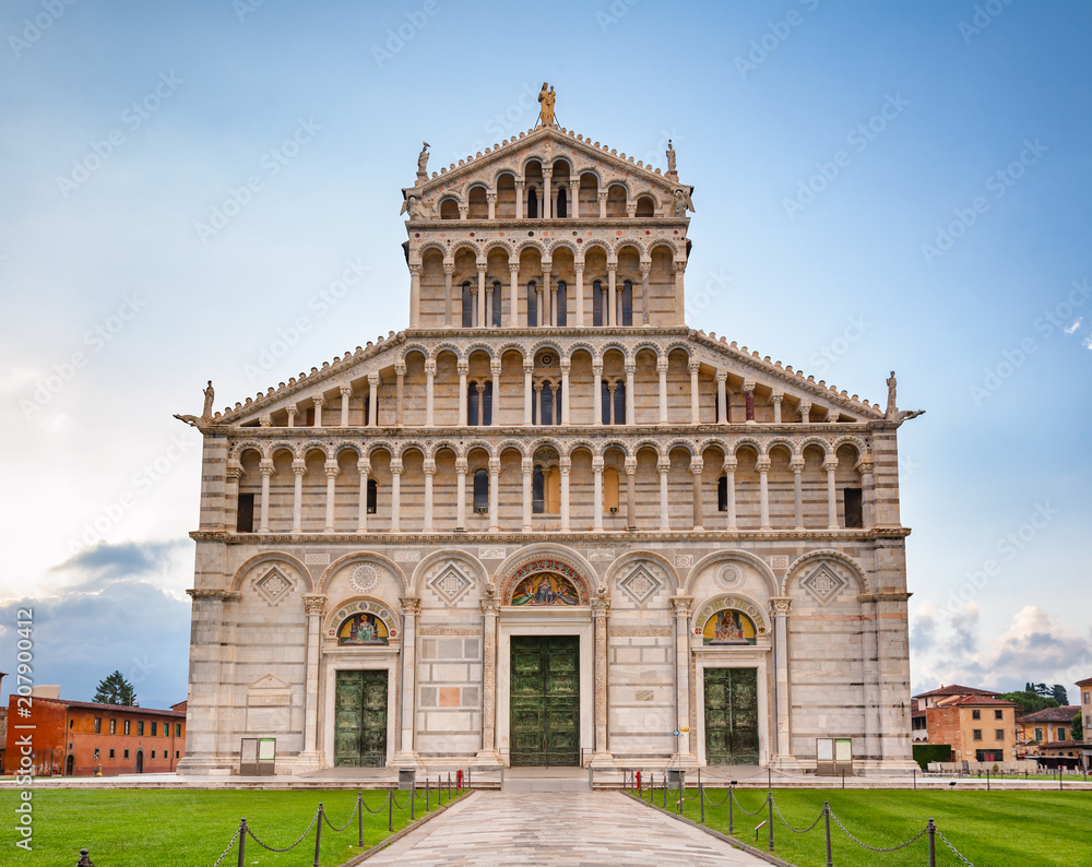 Pisa Cathedral at Piazza dei Miracoli aka Piazza del Duomo in Pisa Tuscany Italy