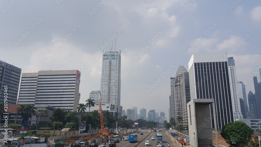 Jalan Jenderal Sudirman (General Sudirman Street), Jakarta, Indonesia