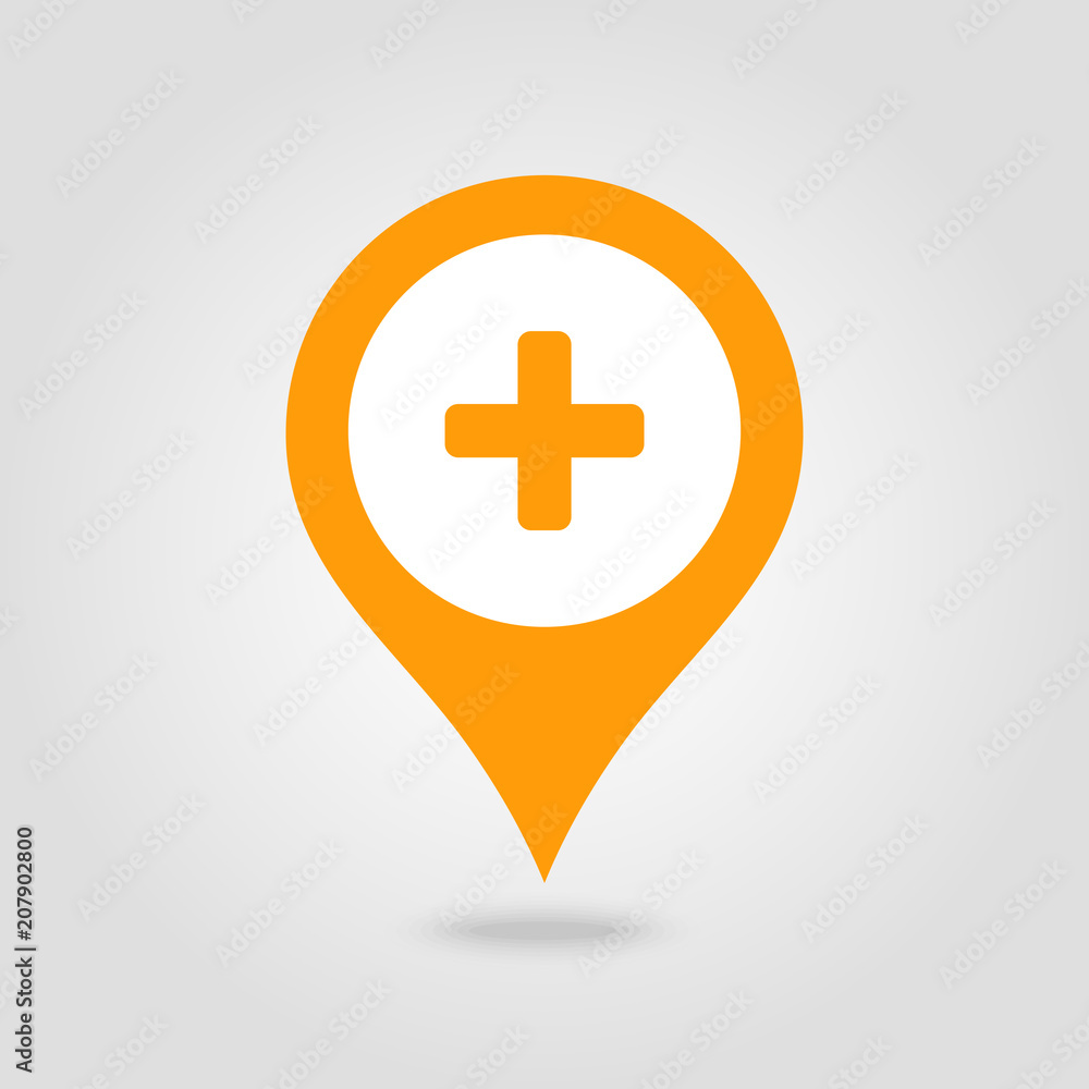 Plus, Hospital ,Pharmacy, Clinic pin map icon. Plus, Hospital ,Pharmacy, Clinic pin map icon.