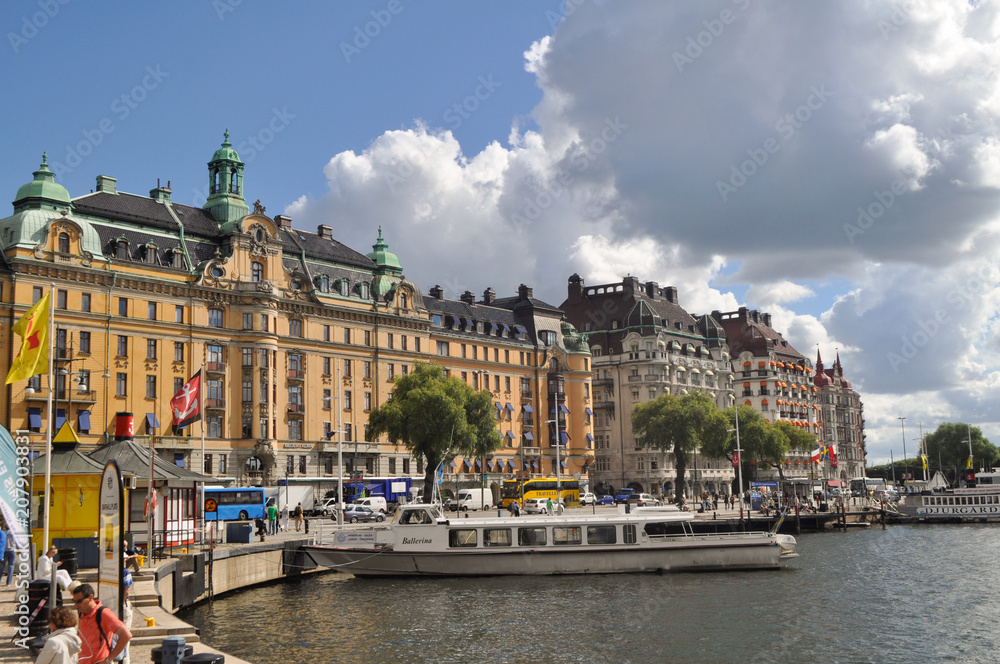streets and houses in the center of Stockholm streets and houses in the center of Stockholm