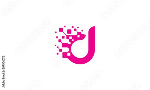d initial digital logo