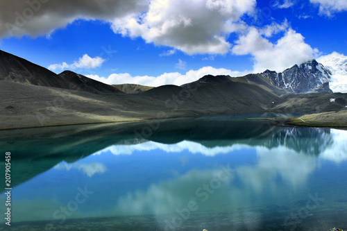 Gurudongmar Lake, North Sikkim, India. Gurudongmar Lake is one of the highest lakes in the world and in India, located at an altitude of 17,800 ft, in the Indian state of Sikkim.