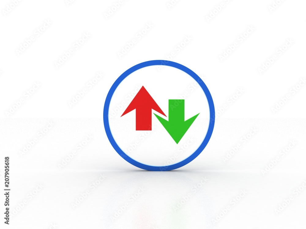3d illustration uploading downloading arrow
3d illustration uploading downloading arrow
