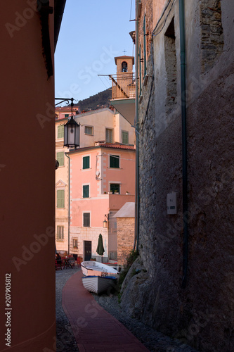 Tellaro  alley view of old town   Ligurian coast - La Spezia  Lerici  