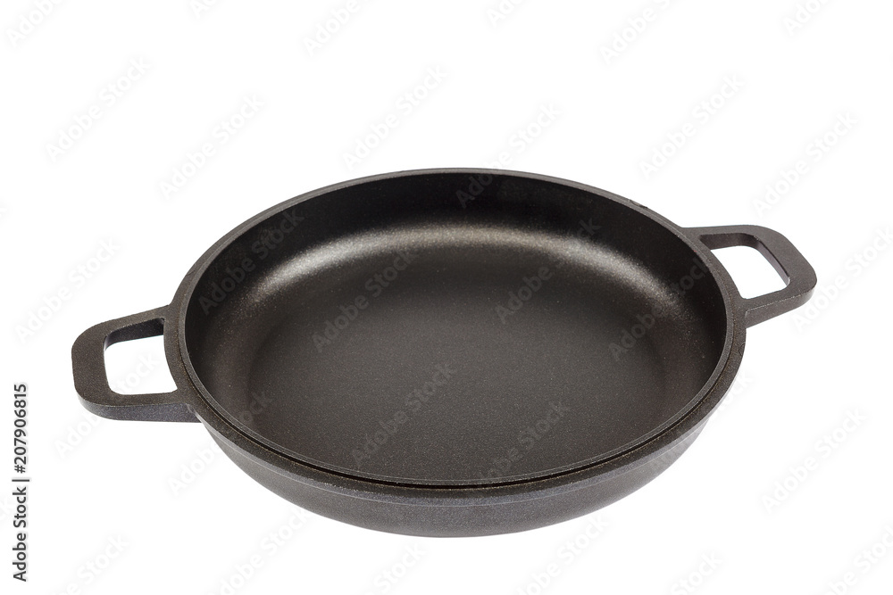 Cast-iron pot isolated on a white background. Cast-iron pot isolated on a white background.