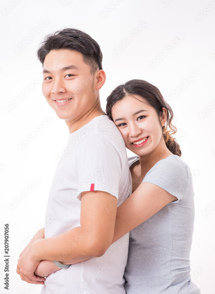 Portrait of happy couple, Asian couple Portrait of happy couple, Asian couple