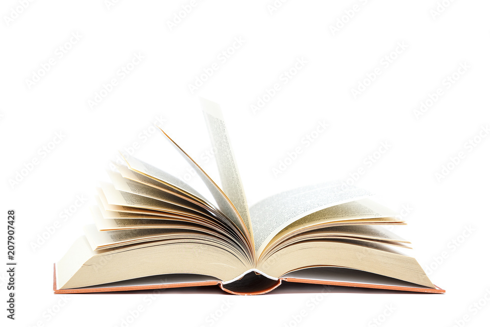 Books in a stack on white background. Books in a stack on white background.