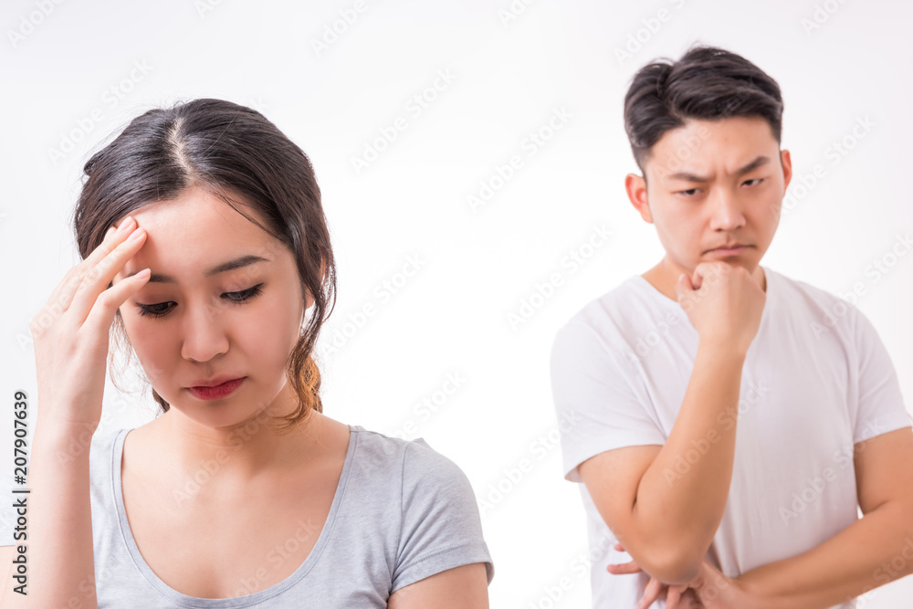 Unhappy. Couple in trouble. Conflict and couple crisis. Unhappy. Couple in trouble. Conflict and couple crisis.