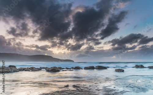 Rocky Seascape with Clouds