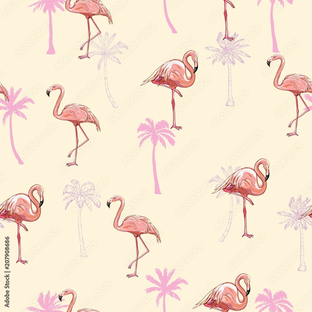seamless flamingo pattern vector illustration seamless flamingo pattern vector illustration