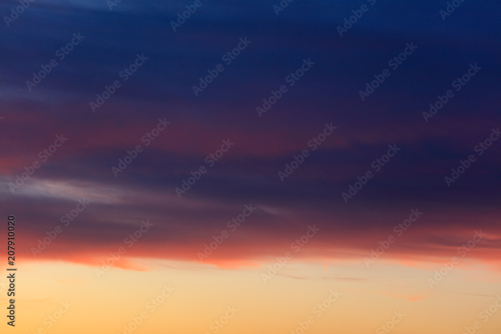 Beautiful clouds at sunset as an abstract background