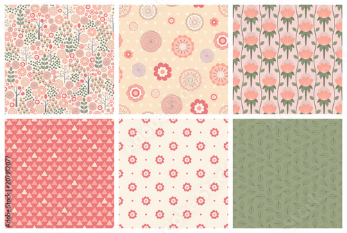 Seamless scandinavian inspired pattern collection