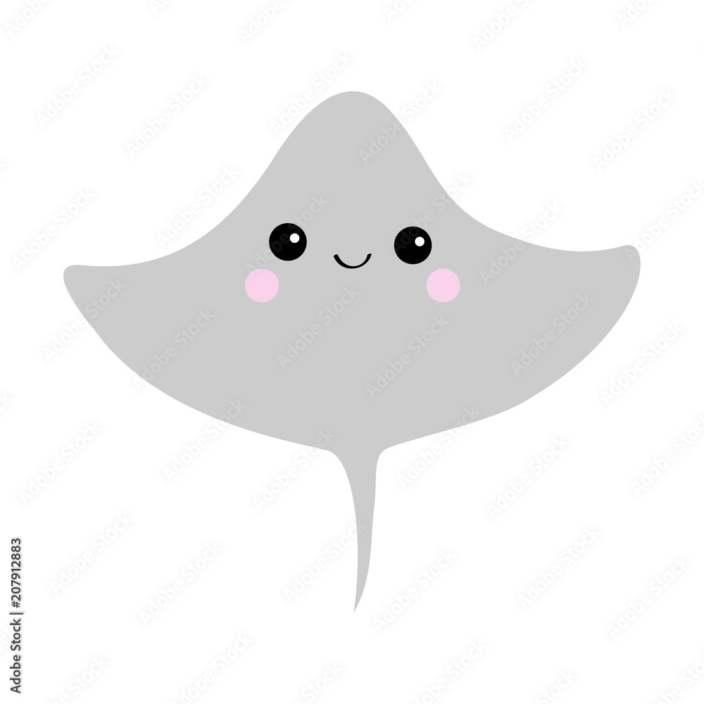 Stingray Cramp fish icon. Cute cartoon character. Baby educational card. Smiling sea ocean wild animal. Flat design. White background. Isolated. Stingray Cramp fish icon. Cute cartoon character. Baby educational card. Smiling sea ocean wild animal. Flat design. White background. Isolated.