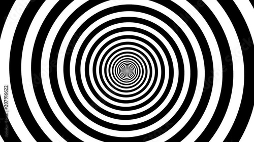 Spiral psychedelic optical illusion hypnosis effect