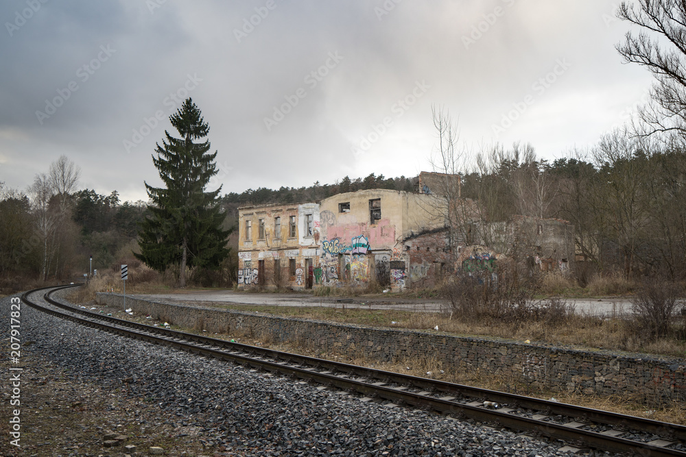 Fototapeta premium Abandoned Factory, Prague, Czech Republic.