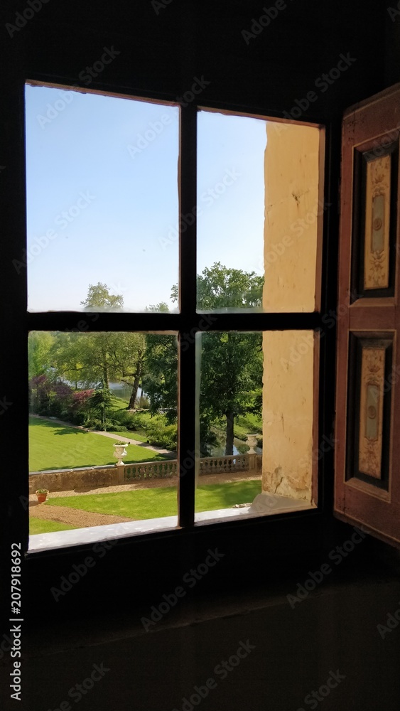 garden view from a french castle garden view from a french castle