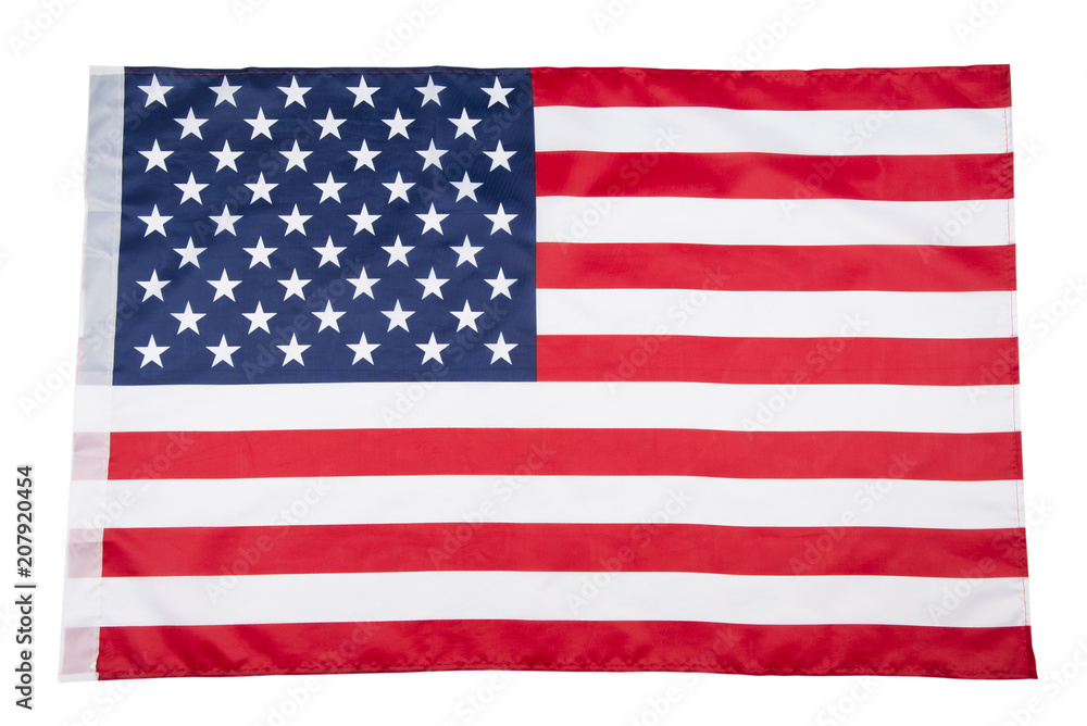 Fototapeta premium Flag of United states of America from textile.