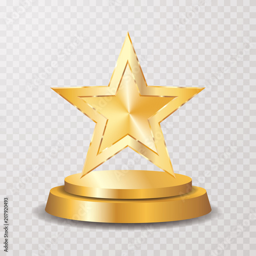 gold star pedestal