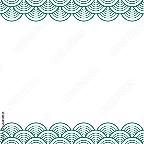 Green Teal Traditional Wave...
