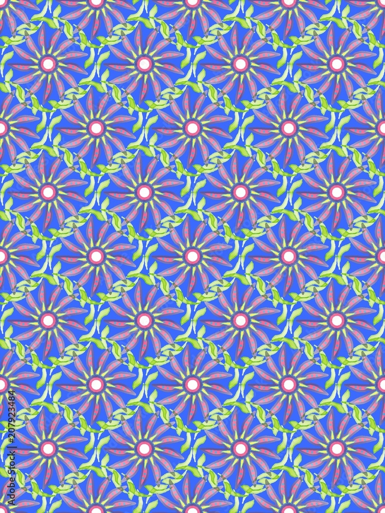 Seamless pattern with a flowers in a translucent colors Seamless pattern with a flowers in a translucent colors