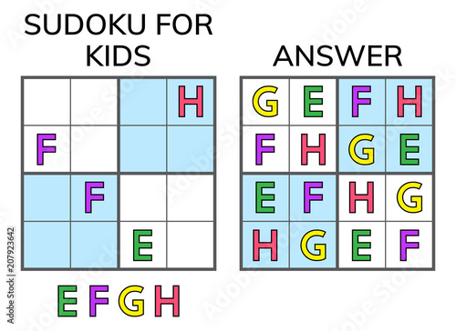 Sudoku. Kids and adult mathematical mosaic. Magic square. Logic puzzle game. Digital rebus.