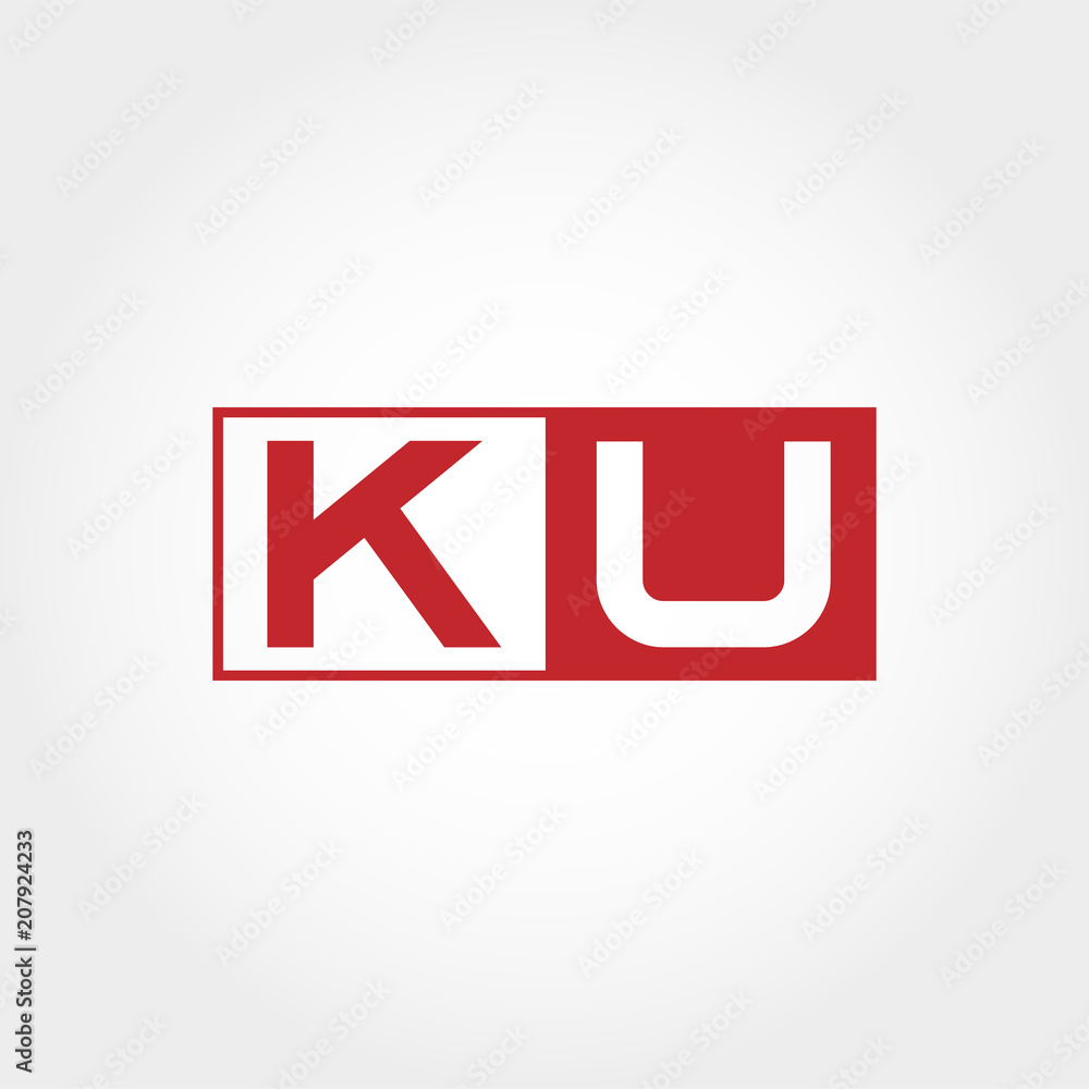 Initial Letter KU Logo Template Vector Design Initial Letter KU Logo Template Vector Design
