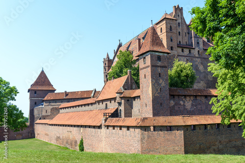 Medieval Teutonic Knights castle in Malbork, Poland