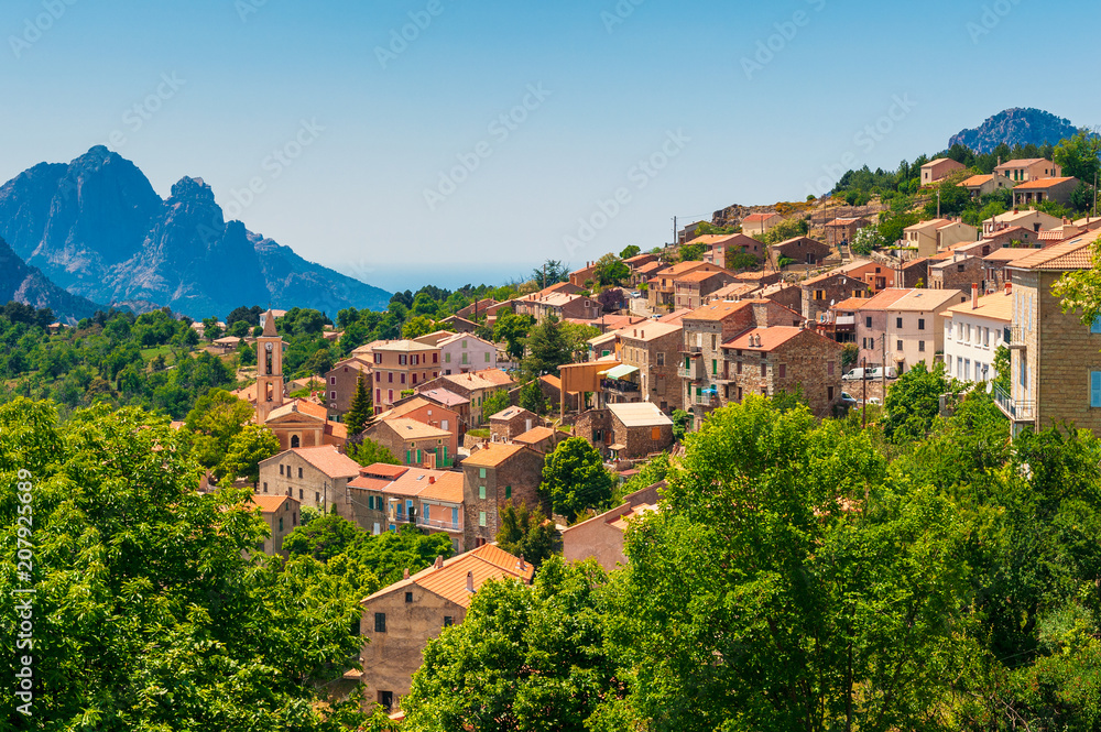 Mountain Village of Evisa, Corsica, France