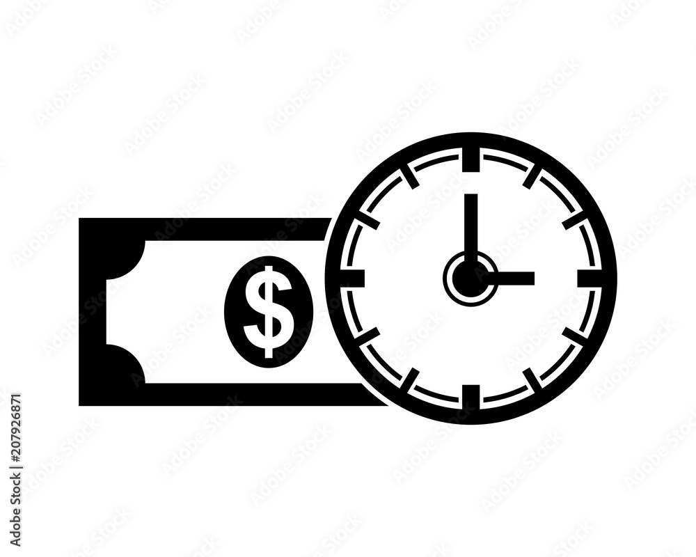 time is money business company office corporate image vector icon logo time is money business company office corporate image vector icon logo
