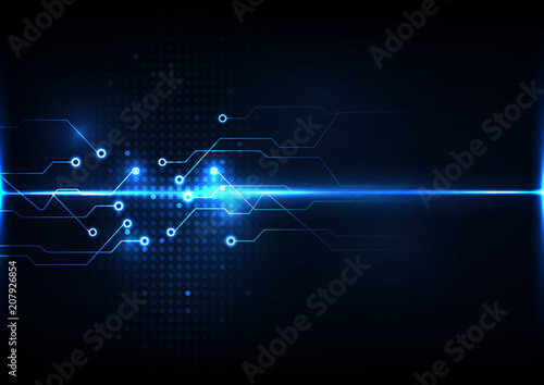 Abstract digital technology circuit system connection signal concept background template vector