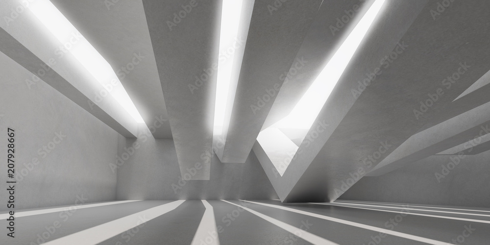 3D stimulate of concrete interior space with sun light cast the roof shadow on the wall and floor,Perspective of minimal design architecture,3d rendering 3D stimulate of concrete interior space with sun light cast the roof shadow on the wall and floor,Perspective of minimal design architecture,3d rendering