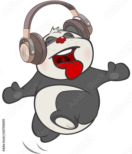 Fototapeta Naklejka Na Ścianę i Meble -   Illustration of a Cute Panda. Cartoon Character 