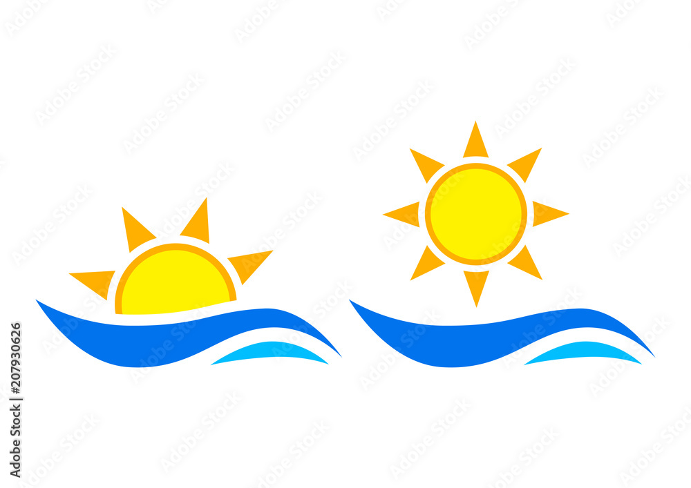 Sun vector icons on white background Sun vector icons on white background