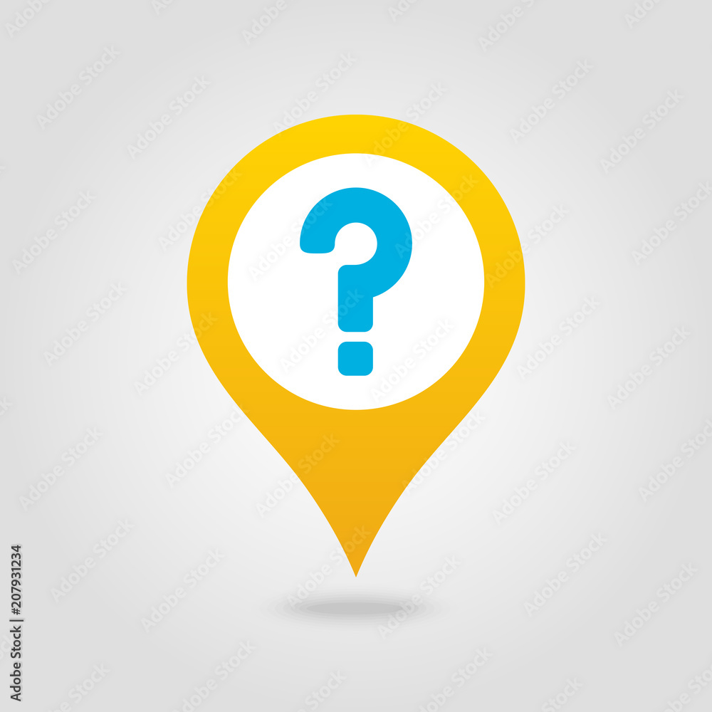Question mark pin map icon. Map pointer, markers. Question mark pin map icon. Map pointer, markers.