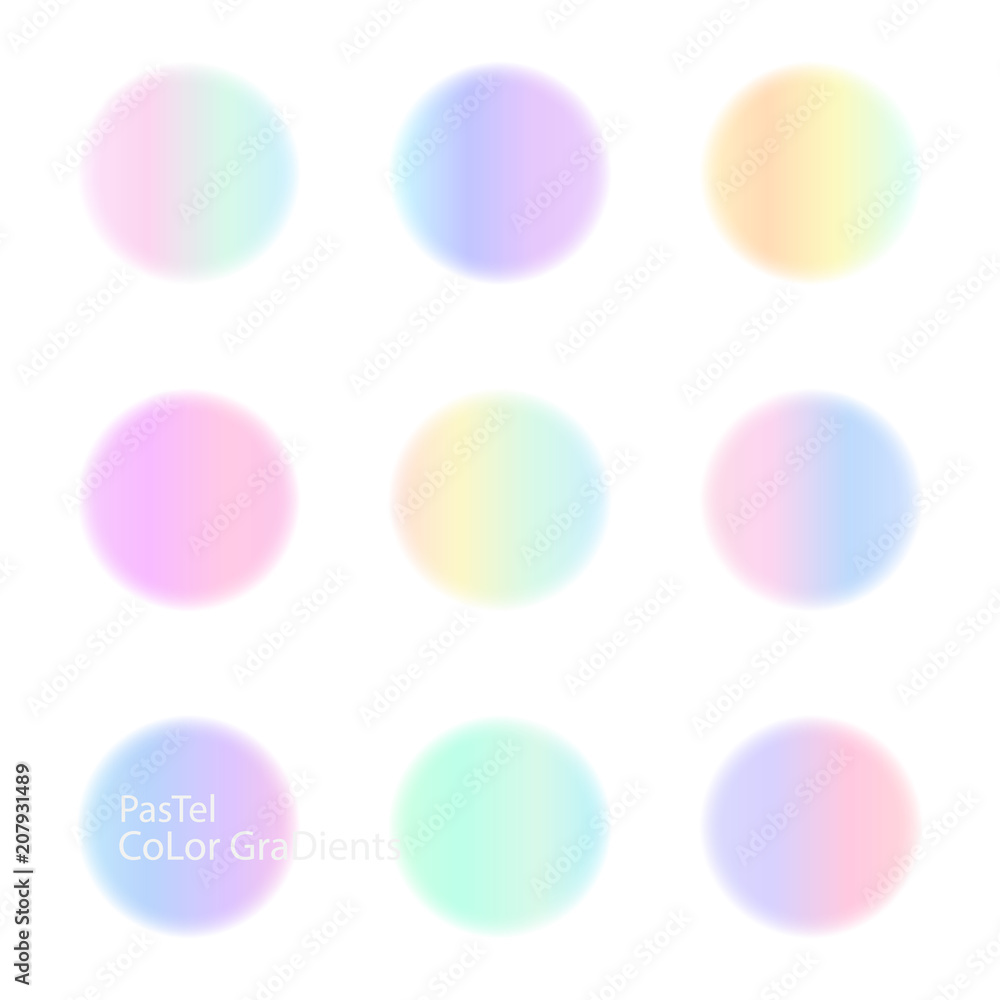 Circle Pastel color Gradient Element Circle Pastel color Gradient Element