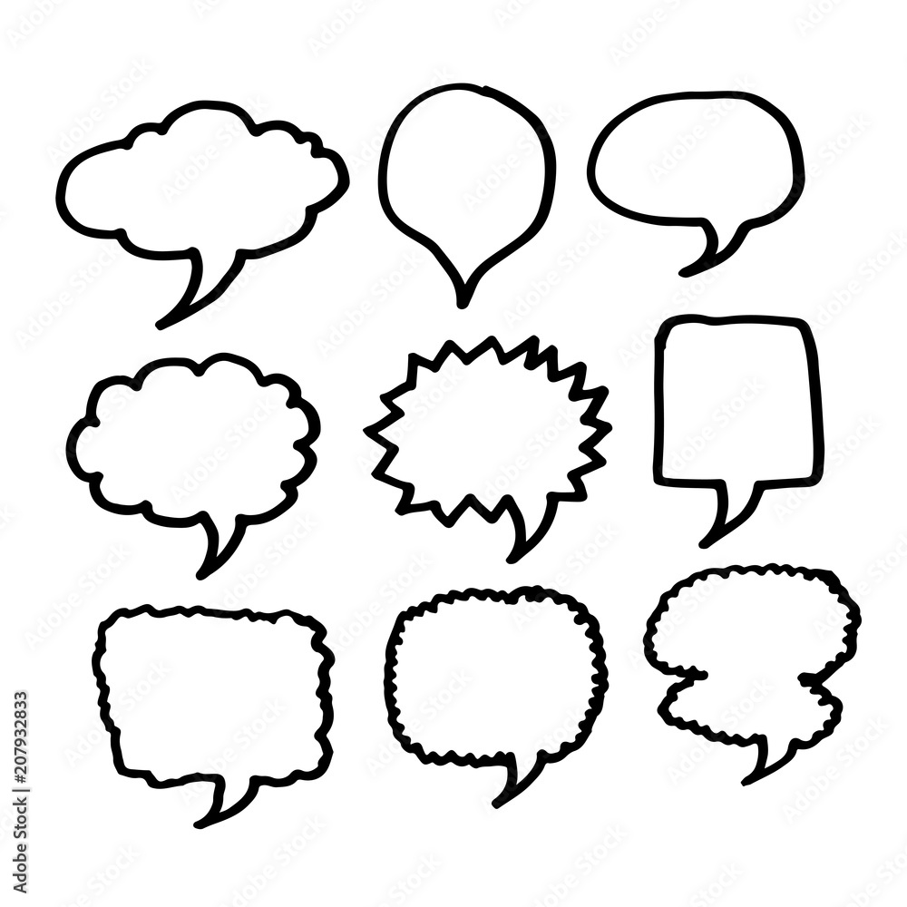 Speech Bubble icon hand drawn Speech Bubble icon hand drawn