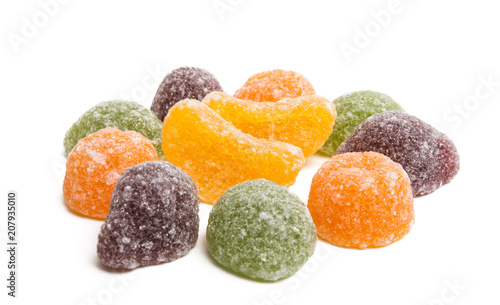 jelly fruit candy isolated