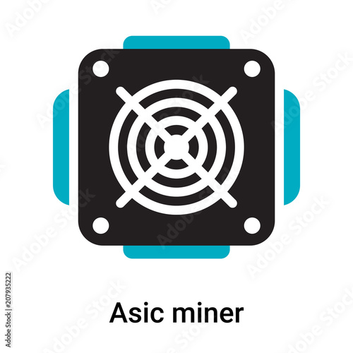 Asic miner icon vector sign and symbol isolated on white background, Asic miner logo concept