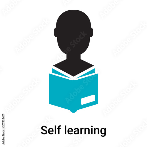 Self learning icon vector sign and symbol isolated on white background, Self learning logo concept