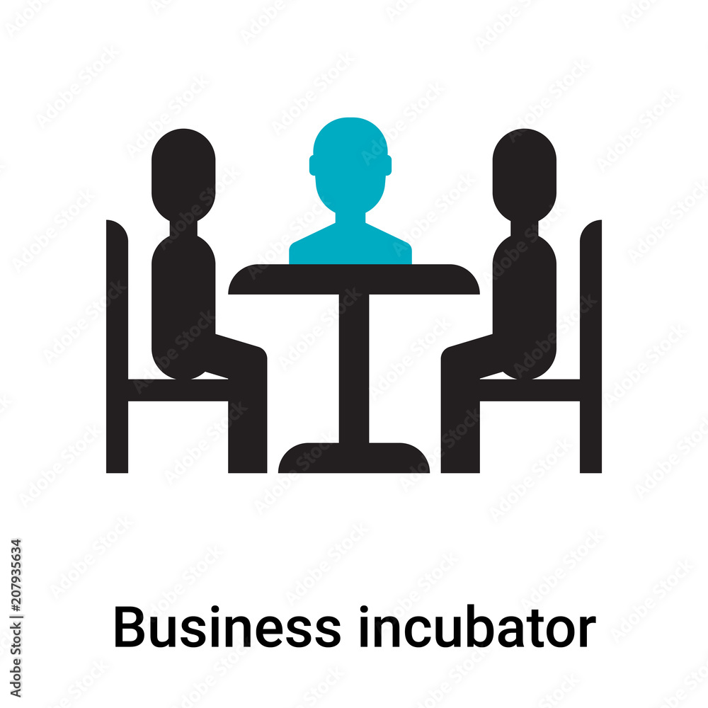 Business incubator icon vector sign and symbol isolated on white background, Business incubator logo concept Business incubator icon vector sign and symbol isolated on white background, Business incubator logo concept
