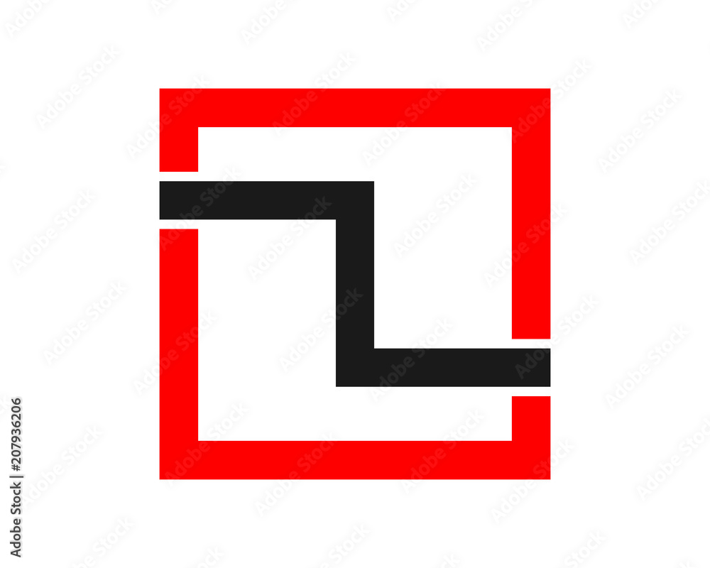 red rectangle typography image vector icon red rectangle typography image vector icon